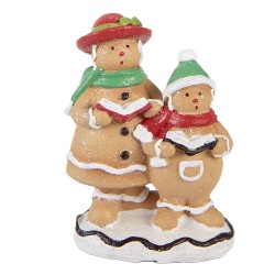 Clayre & Eef Christmas Decoration Figurine Gingerbread man 10x6x13 cm Brown Plastic