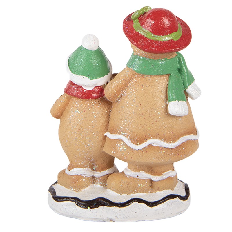 Clayre & Eef Christmas Decoration Figurine Gingerbread man 10x6x13 cm Brown Plastic