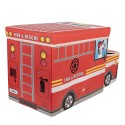 Clayre & Eef Storage Box Car 55x32x28 cm Red Plastic