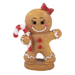 Clayre & Eef Statuetta decorativa di Natale 11x5x15 cm Marrone Poliresina