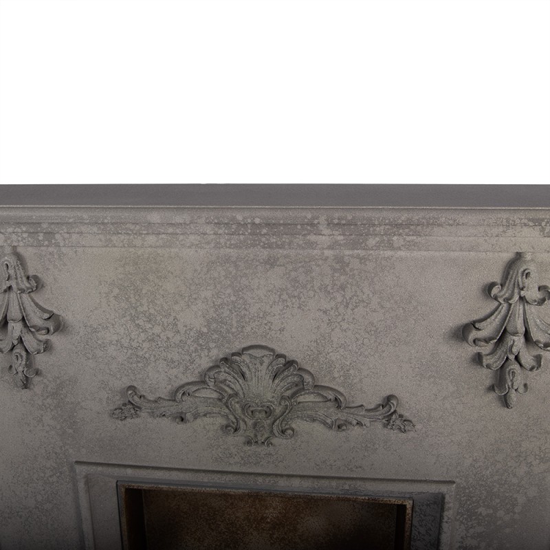 Clayre & Eef Cheminée 86x17x120 cm Gris Bois