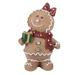 Clayre & Eef Weihnachtsdekorationsfigur 10x7x16 cm Braun Polyresin