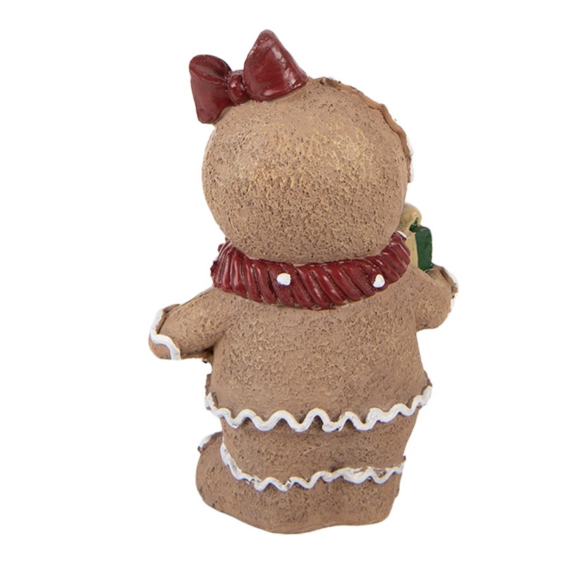 Clayre & Eef Weihnachtsdekorationsfigur 10x7x16 cm Braun Polyresin