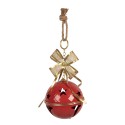 Clayre & Eef Décoration de Noël Image Sonnettes Ø 16x32 cm Rouge Métal