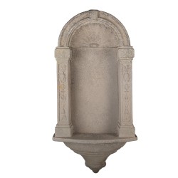 Clayre & Eef Wandkandelaar 39x13x78 cm Grijs Keramisch materiaal