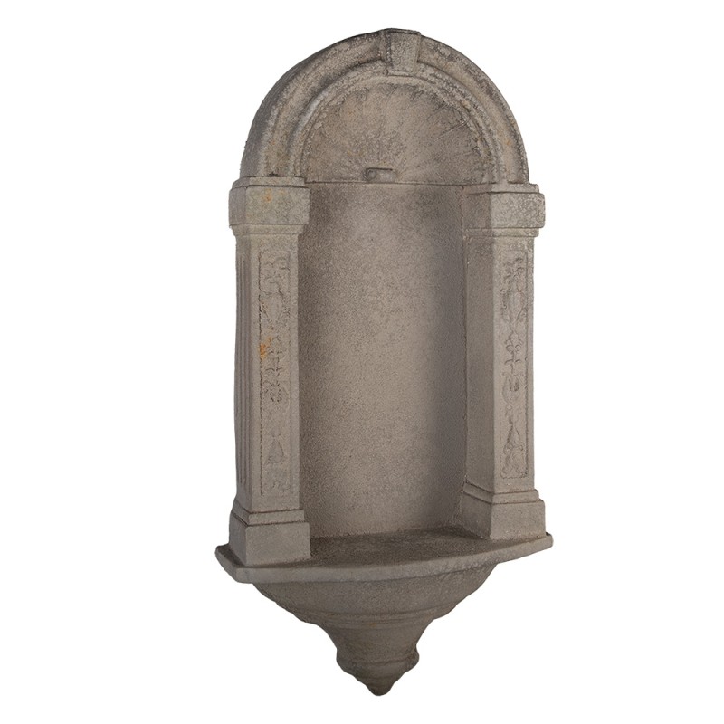 Clayre & Eef Wandkandelaar 39x13x78 cm Grijs Keramisch materiaal