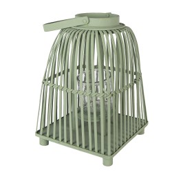 Clayre & Eef Wind Light 24x24x36 cm Green Rattan