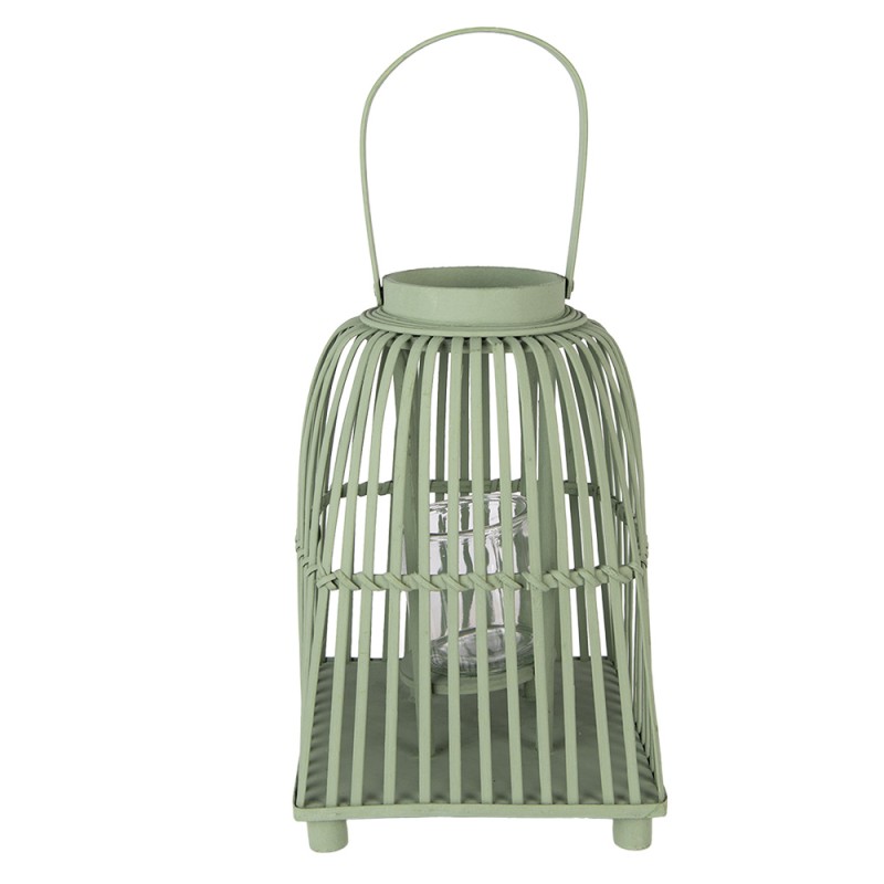 Clayre & Eef Wind Light 24x24x36 cm Green Rattan
