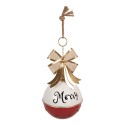Clayre & Eef Christmas Decoration Figurine Bell Ø 24x60 cm Red Metal