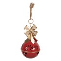 Clayre & Eef Décoration de Noël Image Sonnettes Ø 18x38 cm Rouge Métal