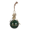 Clayre & Eef Weihnachtsdekorationsfigur Klingel Ø 19x45 cm Grün Metall