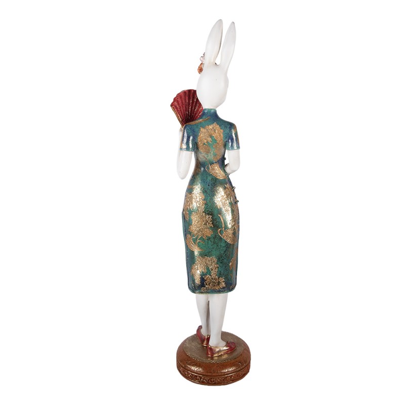 Clayre & Eef Dekorationsfigur Kaninchen Ø 18x80 cm Weiß Kunststoff