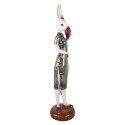 Clayre & Eef Dekorationsfigur Kaninchen Ø 18x80 cm Weiß Kunststoff