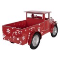 Clayre & Eef Weihnachtsdekorationsfigur Auto 42x18x19 cm Rot Metall