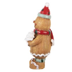 Clayre & Eef Christmas Decoration Figurine Gingerbread man 5x4x9 cm Brown Plastic