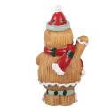Clayre & Eef Christmas Decoration Figurine Gingerbread man 5x4x9 cm Brown Plastic