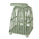 Clayre & Eef Wind Light 21x21x30 cm Green Rattan