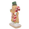 Clayre & Eef Weihnachtsdekorationsfigur Pfefferkuchenmann 12x6x18 cm Braun Polyresin