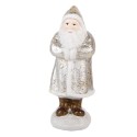 Clayre & Eef Statuetta decorativa di Natale Babbo Natale 7x7x16 cm Color argento Plastica