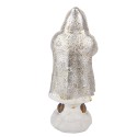 Clayre & Eef Statuetta decorativa di Natale Babbo Natale 7x7x16 cm Color argento Plastica