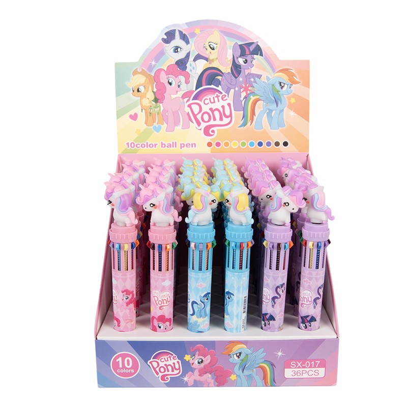 Clayre & Eef Pennen Voor Kinderen 19x18x16 cm Roze Kunststof