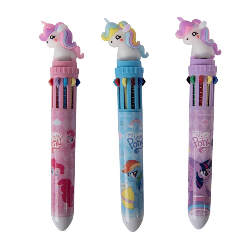 Clayre & Eef Pennen Voor Kinderen 19x18x16 cm Roze Kunststof