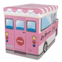 Clayre & Eef Storage Box Car 55x32x28 cm Pink Plastic