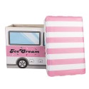 Clayre & Eef Storage Box Car 55x32x28 cm Pink Plastic