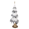 Clayre & Eef Statuetta decorativa di Natale Albero di Natale 34x26x67 cm Bianco Metallo