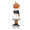 Clayre & Eef Décoration d'Halloween 7x7x22 cm Blanc Plastique