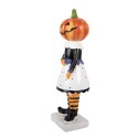 Clayre & Eef Décoration d'Halloween 7x7x22 cm Blanc Plastique