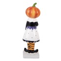 Clayre & Eef Décoration d'Halloween 7x7x22 cm Blanc Plastique