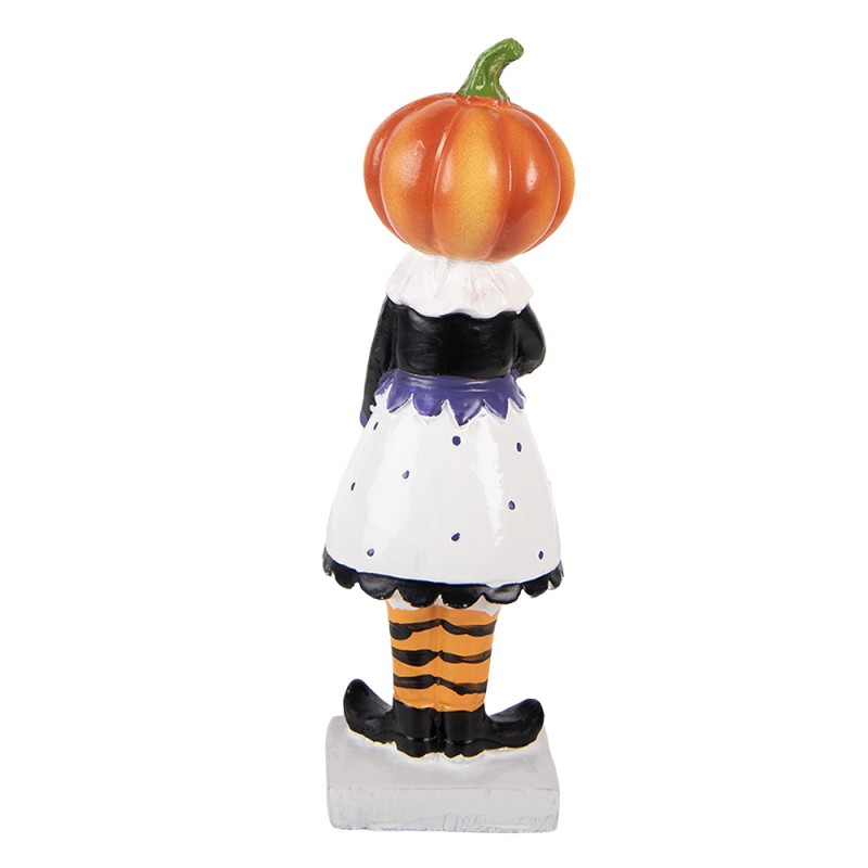 Clayre & Eef Décoration d'Halloween 7x7x22 cm Blanc Plastique