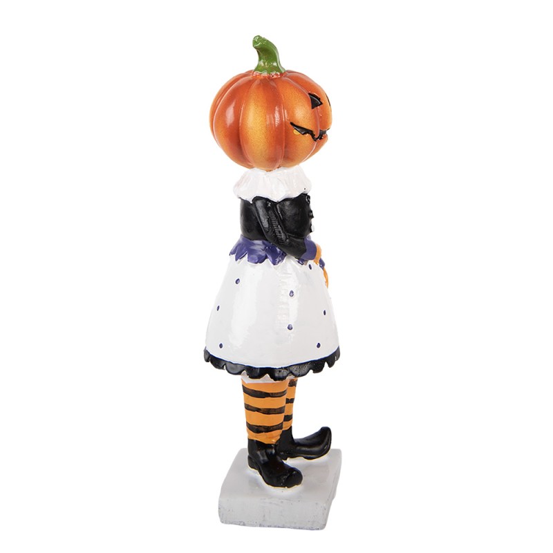 Clayre & Eef Décoration d'Halloween 7x7x22 cm Blanc Plastique