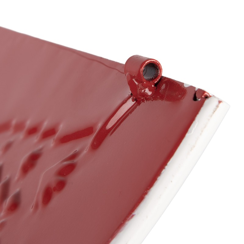 Clayre & Eef Gonna per Albero di Natale Ø 66x23 cm Rosso Metallo