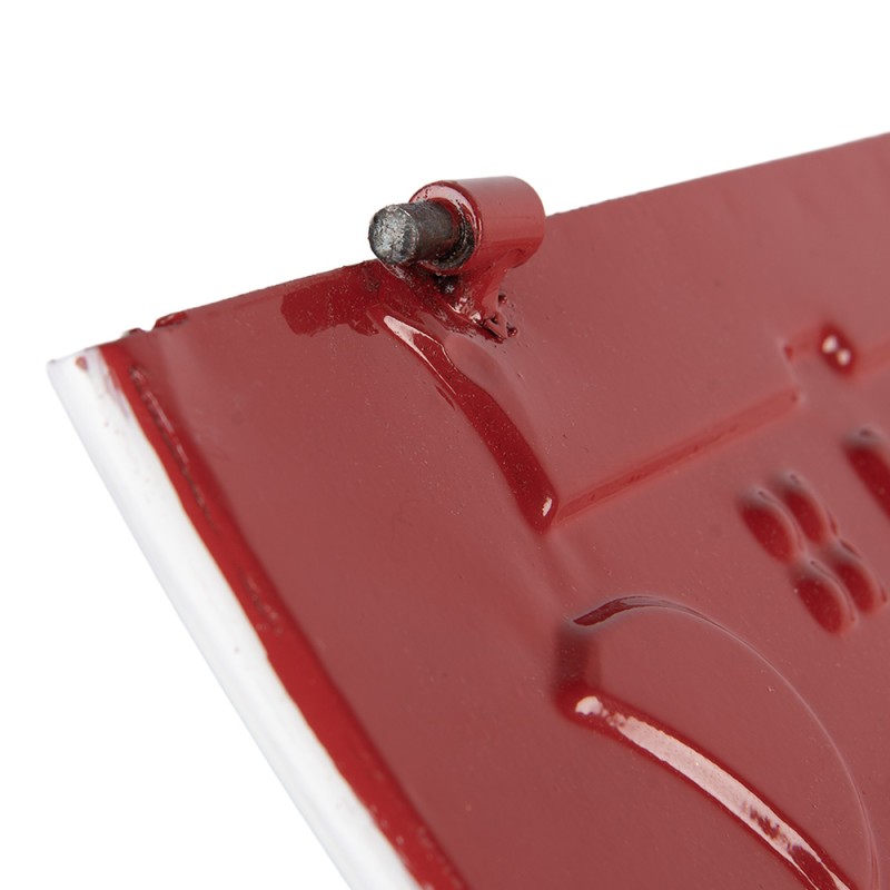 Clayre & Eef Gonna per Albero di Natale Ø 66x23 cm Rosso Metallo