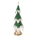 Clayre & Eef Décoration de Noël Image Sapin de Noël 26x20x50 cm Vert Métal
