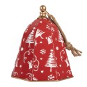 Clayre & Eef Christmas Decoration Figurine Bell Ø 27x31 cm Red Metal