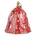 Clayre & Eef Christmas Decoration Figurine Bell Ø 27x31 cm Red Metal