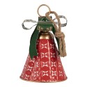 Clayre & Eef Décoration de Noël Image Sonnettes Ø 14x21 cm Rouge Métal