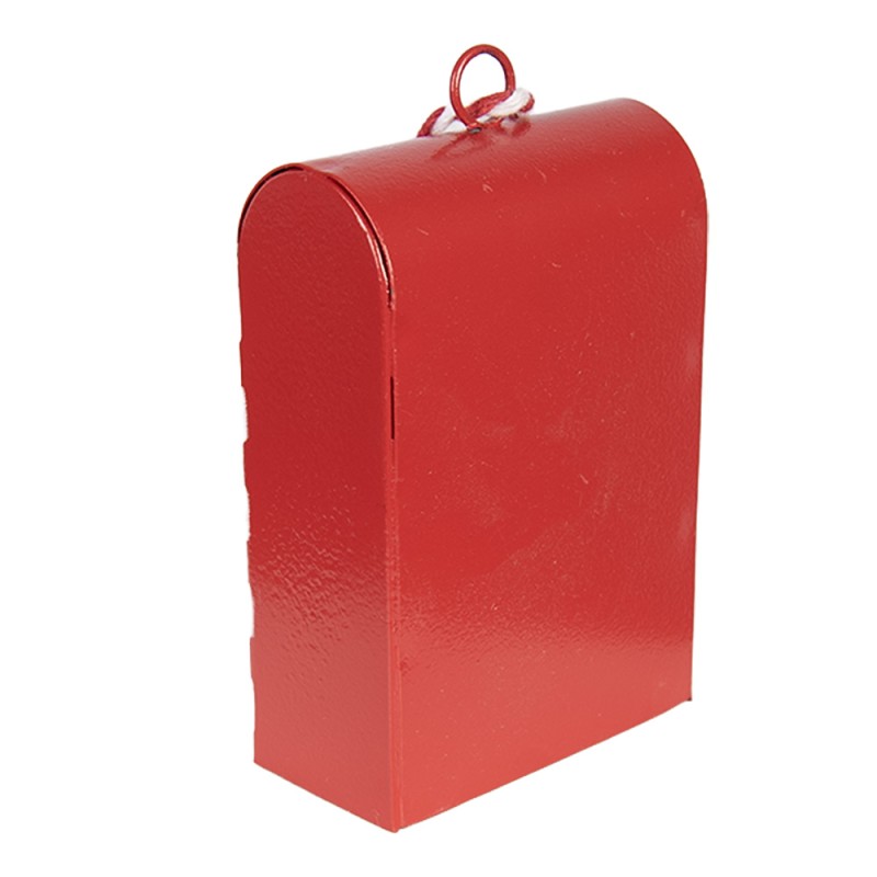Clayre & Eef Christmas Ornament Mailbox 7x5 cm Red Metal