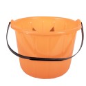 Clayre & Eef Halloween-Dekoration Eimer Ø 19x14 cm Orange Kunststoff