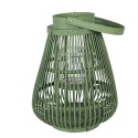 Clayre & Eef Wind Light Ø 25x32 cm Green Rattan