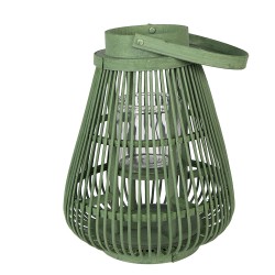Clayre & Eef Wind Light Ø 25x32 cm Green Rattan