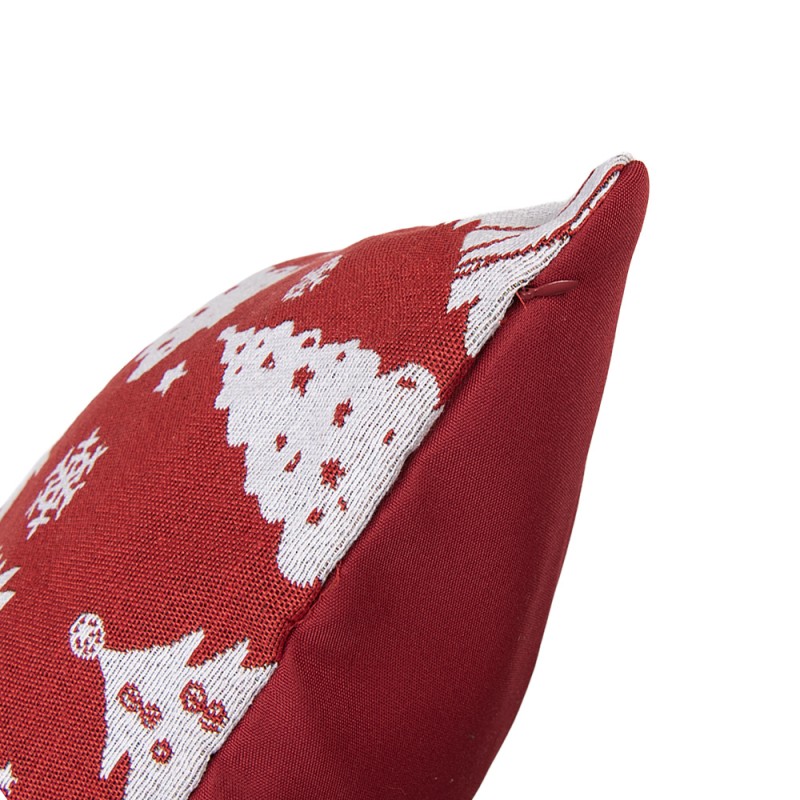 Clayre & Eef Coussin 45x45 cm Rouge Polyester