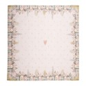 Clayre & Eef Tovaglia 100x100 cm Beige Cotone