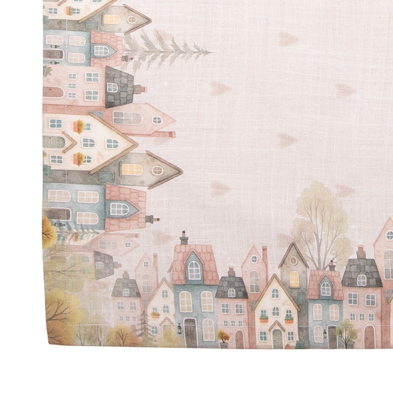 Clayre & Eef Tovaglia 100x100 cm Beige Cotone