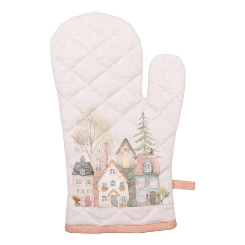 Clayre & Eef Manique de four 18x30 cm Beige Coton