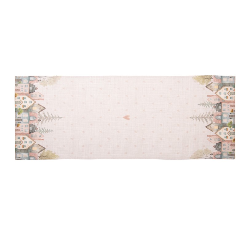 Clayre & Eef Table Runner 50x140 cm Beige Cotton