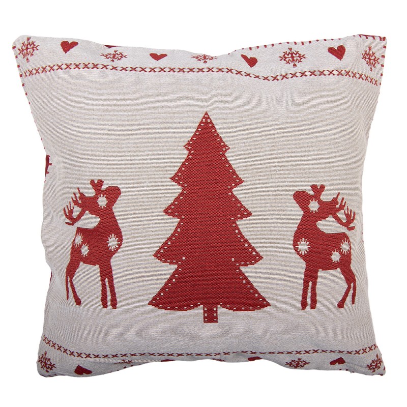 Clayre & Eef Cuscino decorativo 44x44 cm Beige Poliestere